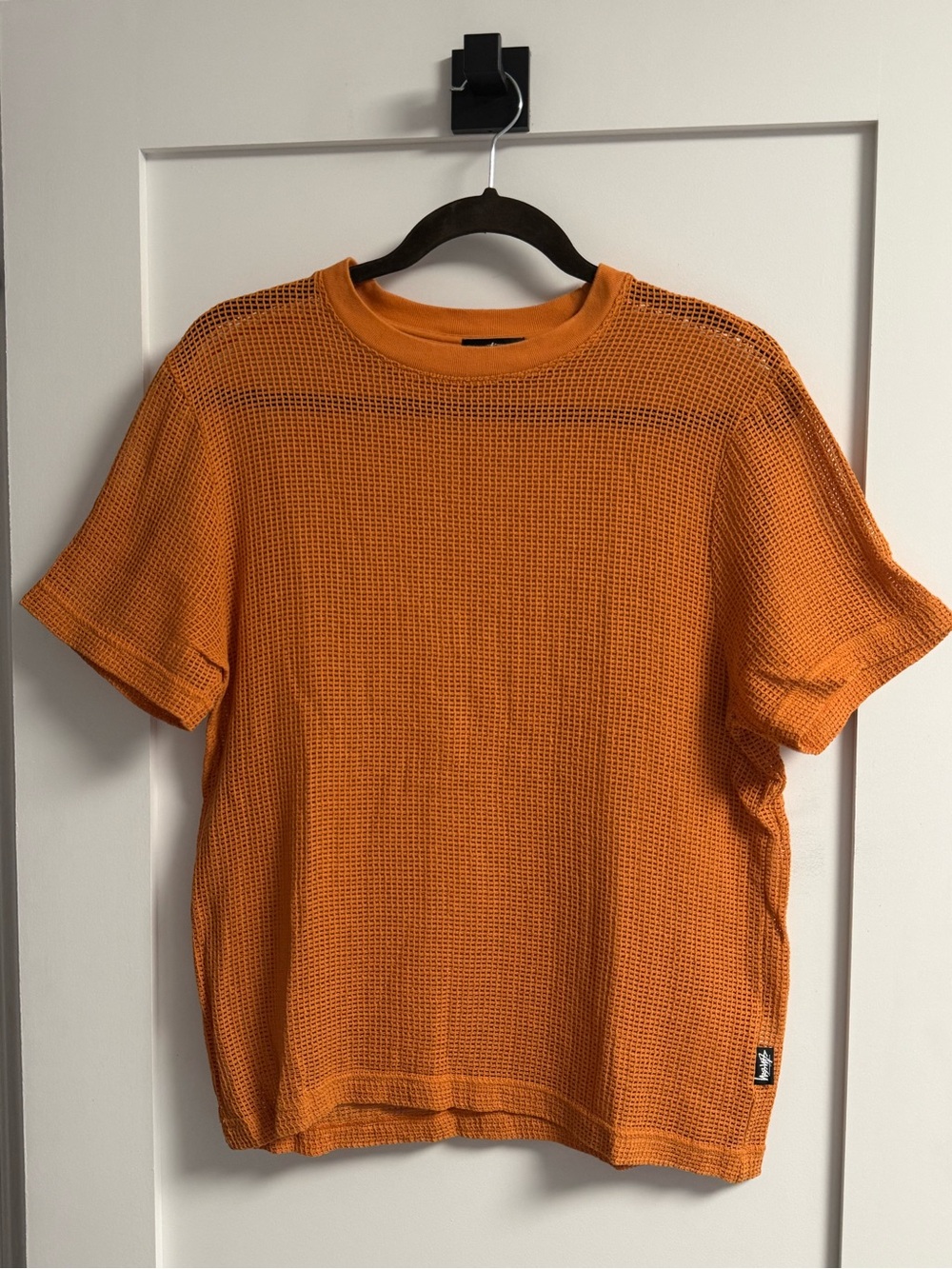 Stussy Orange Cotton Mesh T Shirt